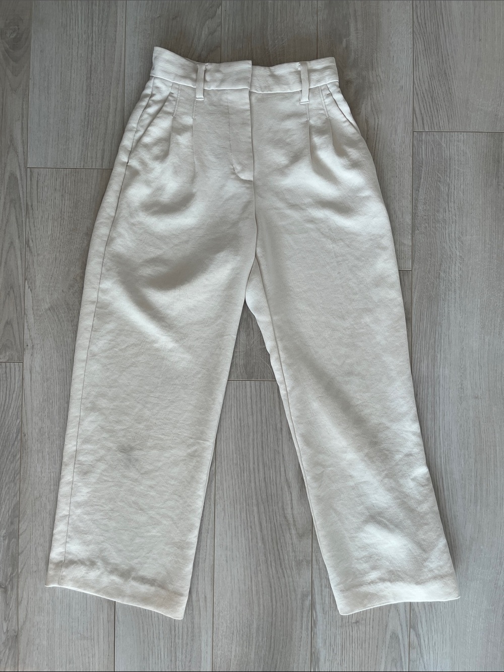 Wilfred Cream High-Waist Cropped Trousers